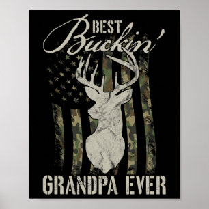 Mäns bästa bockande farfar någonsin jägare kamoufl poster
