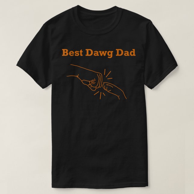 Mäns Bästa Dawg Pappa  T Shirt (Design framsida)