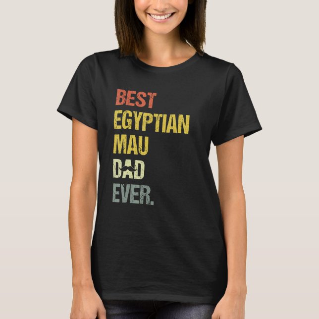 Mäns bästa egyptisk Mau Pappa Katt T Shirt (Framsida)