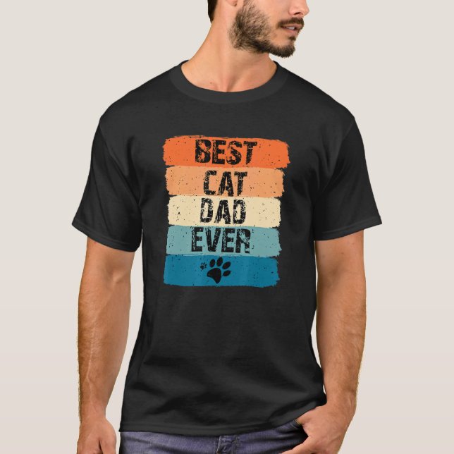 Mäns Bästa Kattpappa Någonsin   Katt T Shirt (Framsida)