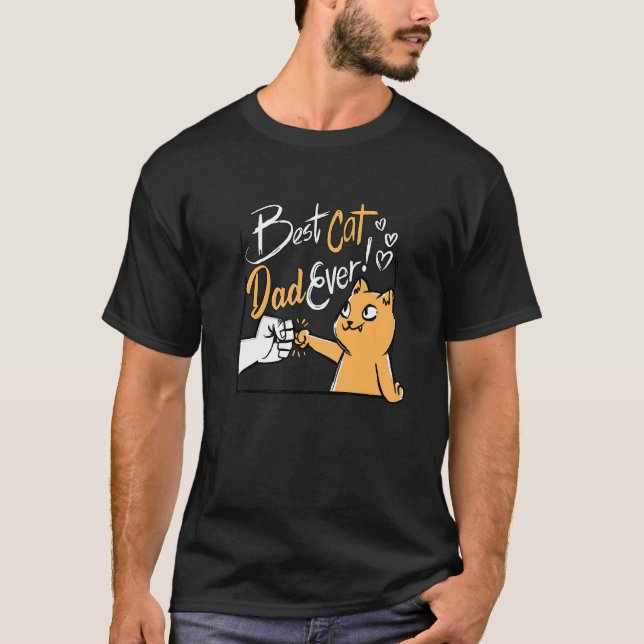 Mäns Bästa Kattpappa Någonsin Premium T Shirt (Framsida)