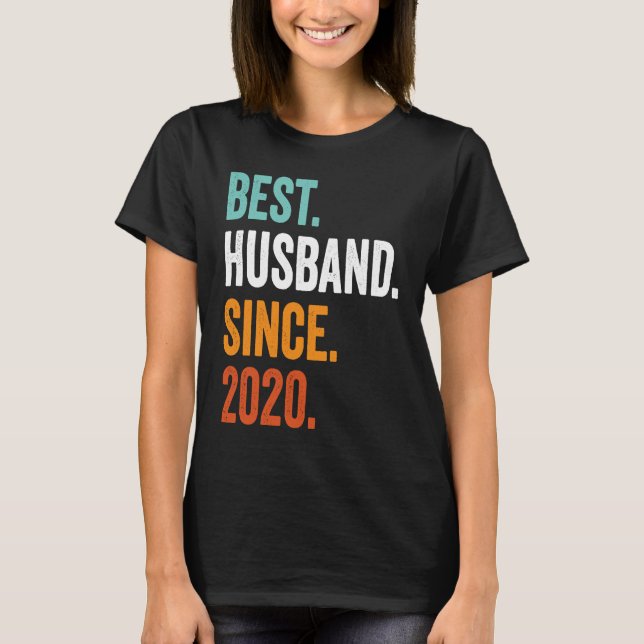 Mäns bästa make sedan 2020 3-års bröllopsdag t shirt (Framsida)