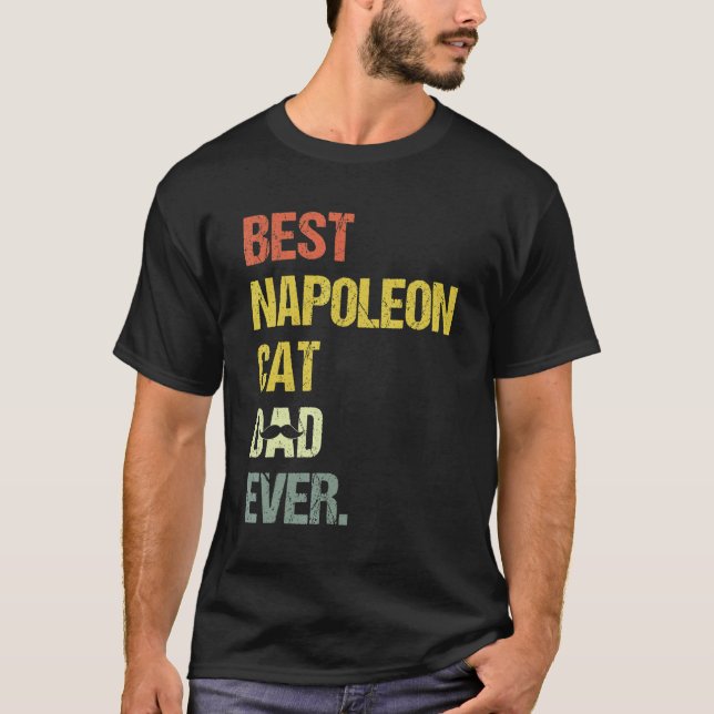 Mäns bästa Napoleon Kattpappa Katt T Shirt (Framsida)