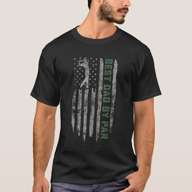 Mäns bästa pappa av Par Daddy Golf Golfspelare Far T Shirt (Framsida)