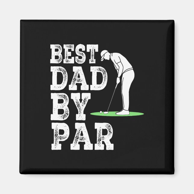 Mäns Bästa Pappa Av Par Disc Golf Golfare Amerikan Magnet (Framsidan)