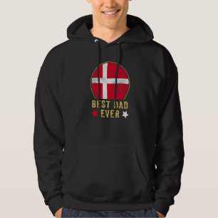 Mäns bästa pappa någonsin dansk faderland Danmark Hoodie