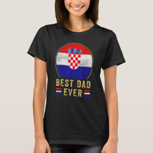 Mäns bästa pappa någonsin Kroatisk far Land Kroati T Shirt