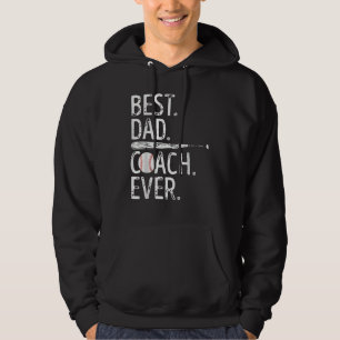 Mäns bästa pappa-tränare någonsin Baseball Patriot Hoodie