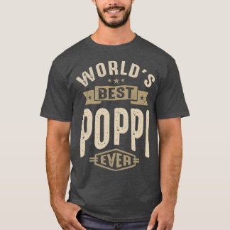Mäns bästa Poppi någonsin Rolig Pappa Farfar vänne T Shirt
