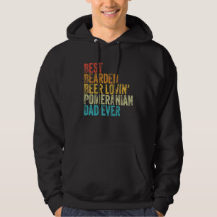 Mäns Bästa Skäggiga Ölbryggande Pomeranian Pappa H Hoodie