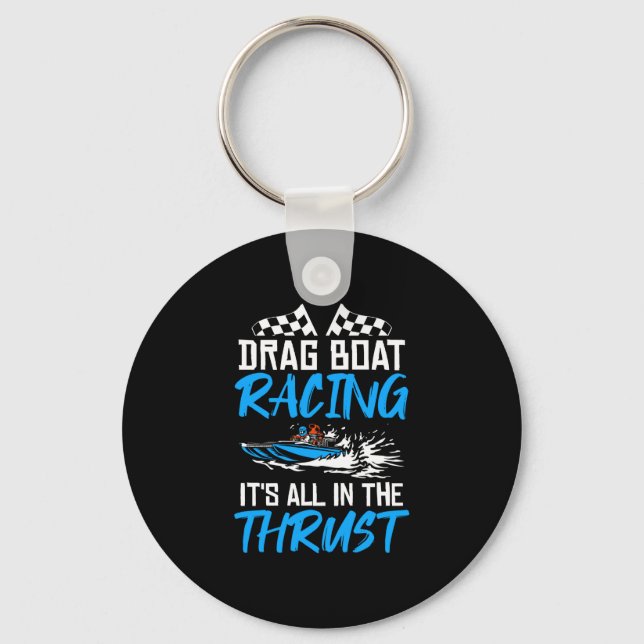 Mans båtförare dragbåtsracing båtracerkörare nyckelring (Framsida)