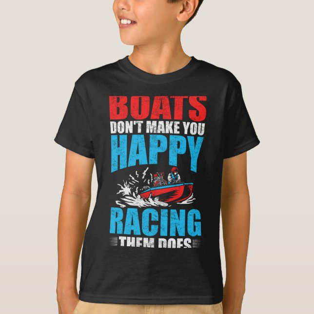 Mäns båtförare dragbåtsracing båtracerkörare t shirt (Framsida)