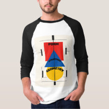 Mans Bauhaus-design 3/4 T-shirt