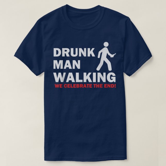 Mans Berusad Man Går Svärtbröllop Bröllop Groom T Shirt (Design framsida)