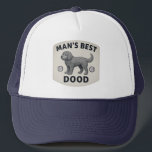 Man's Best Dood - Custom Dark Navy Cream Keps<br><div class="desc">Man's Best Dood - Custom Dark Navy & Cream Trucker Hat for Dog Lovers Celebrate your loyal companion with this "Man's Best Dood" trucker hat, designed in a stylish dark navy and cream color combo. This customizable hat makes a perfect gift for any doodle dog owner, allowing you to personalize...</div>