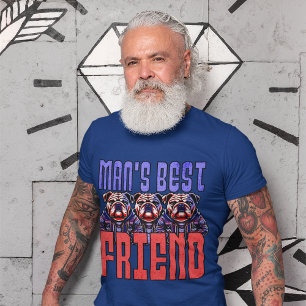 "Man's Best Friend" English Bull Dog Graphic Art T Shirt