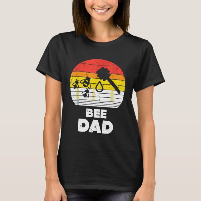 Mans Bihavande Pappa Retro Biskötsel Biskötare Api T Shirt (Framsida)