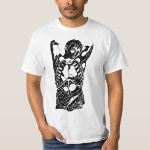 mans body Male human anatomy abstrakt art T Shirt