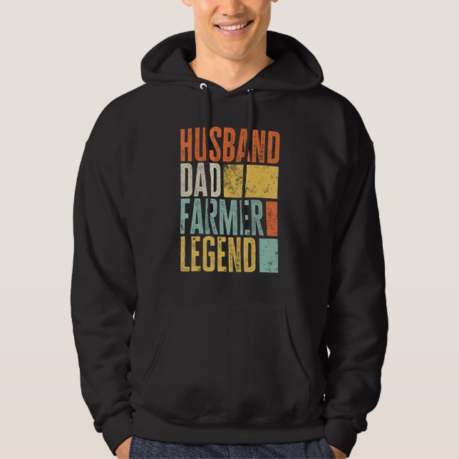 Mans bonde make pappa legendarisk gårdsfader bäst hoodie (Framsida)
