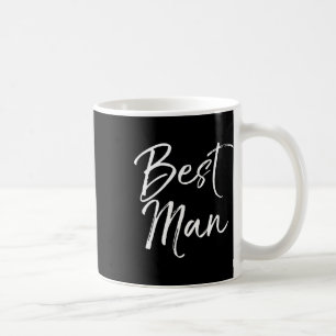 Mans bröllop brudpart gift till brudgummens bästa kaffemugg