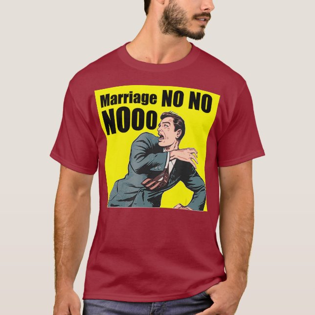 Mans Bröllop Nej Nej Nej Sjung Bröllopskalas Brudg T Shirt (Framsida)