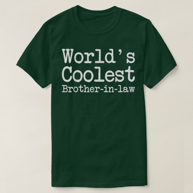 Mans Bror-In-Law Present - Världens Coolaste Bror T Shirt (Design framsida)