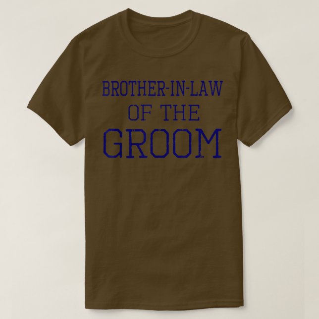 Mans Bror till Brudgumme Koordinerande Bröllop T Shirt (Design framsida)