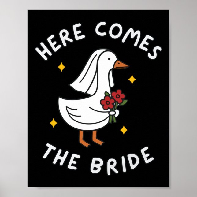 Mans Brud Att Vara Bröllop Dumma Brud Gås Får Lös Poster (Framsidan)