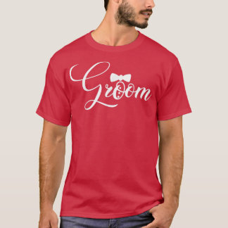 Mans Brudgum Söt Förlovning Matchande Nygifta Sväg T Shirt