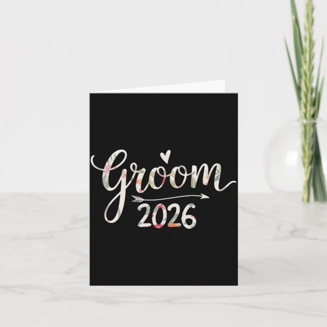 Mans brudgumme est 2026 gifta bröllop brudgumme fe kort (Framsida)