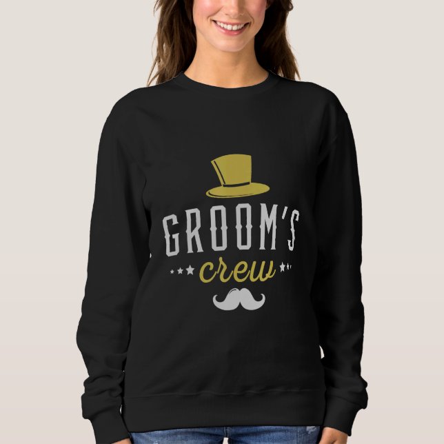 Mans Brudgummens Besättning Förlovning Sängledning T Shirt (Framsida)