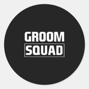 Mans brudgumssällskap sällskap grupp ungkarl runt klistermärke