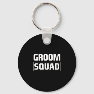 Mans brudgumssquad bröllopsteam grupp svensexa nyckelring