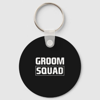 Mans brudgumssquad bröllopsteam grupp svensexa nyckelring