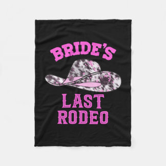 Mans bruds sista rodeo cowgirl hatt möhippa fleecefilt