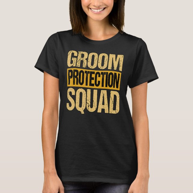 Mans Brudskyddssquadron Sängkammarparty T Shirt (Framsida)
