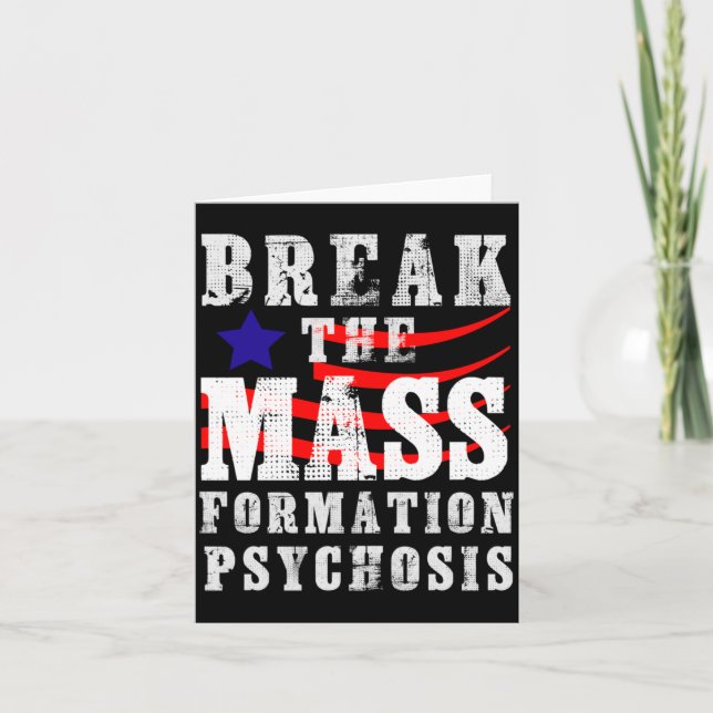 Mäns bryter M-formation Psykos Patriotisk Kort (Framsida)