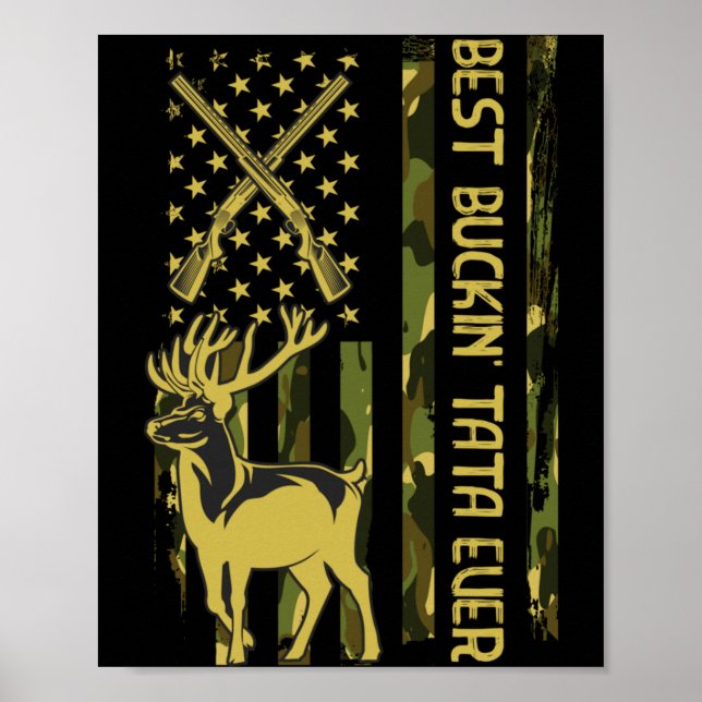 Mäns Buckin Deer Hunting Bucking jul Poster (Framsidan)