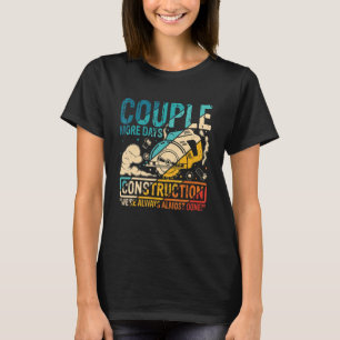Mäns byggarbetsplats konstruktion byggnadsarbetare t shirt