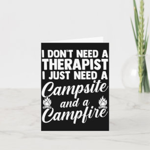 Mans camping bål läger liv skog campare kort