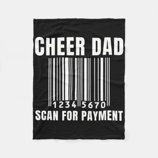 Mäns Cheerleading Pappa Cheerleader Flickor Föräld Fleecefilt (Framsidan)