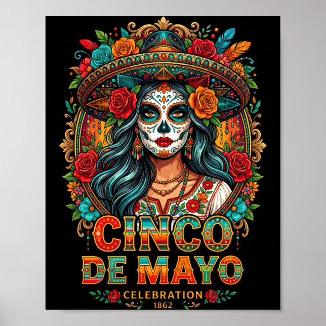 Mäns Cinco De Mayo 1862 Fiesta Hispanic Dag Av Poster (Framsidan)