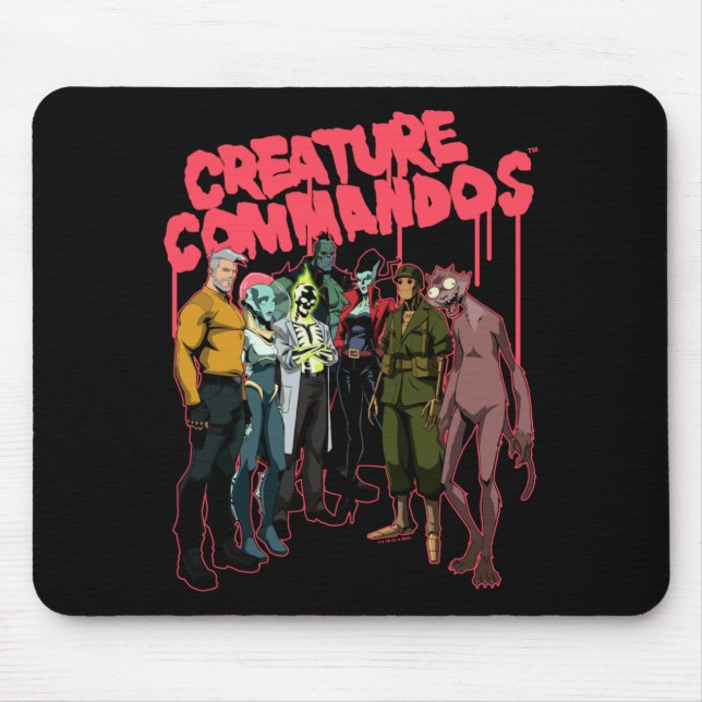 Mäns Creature Commandos Task Force M Gruppskott Musmatta (Framsidan)