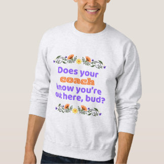 Mäns crewneck-sweatshirt hockey vet om tränaren ve lång ärmad tröja