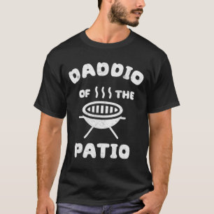 Mans Daddio på Patio Fars Dag Bbq Grill Pappa T Shirt