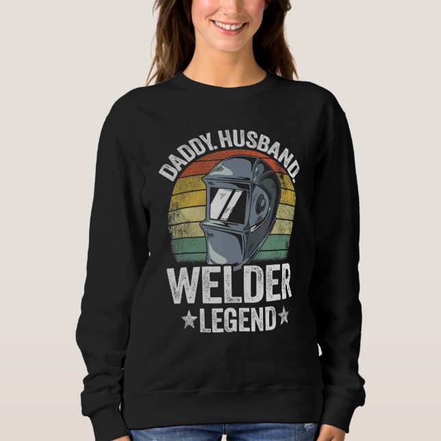 Mans Daddy Make Husvagn Svetsare Legend Metallarbe T Shirt (Framsida)