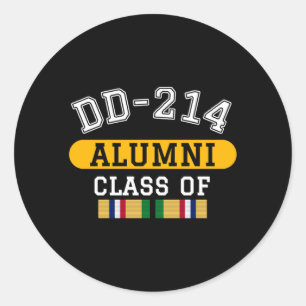 Mans Dd-214 Alumni Kl Av Desert Storm Veteran Runt Klistermärke