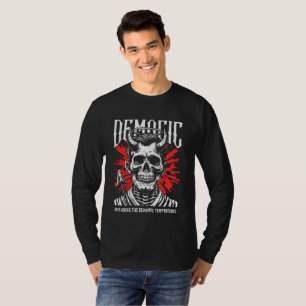 Mäns "Demonic" Sovereign Skull Hoodie - Mörk T Shirt