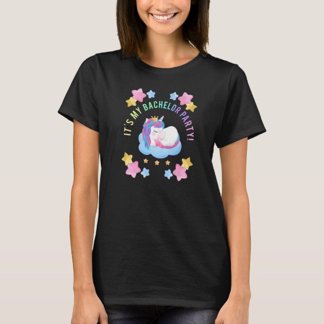 Mans  Det är min enhörningsfest för ogifta Mössbrö T Shirt (Framsida)
