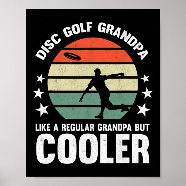 Mans Disc Golf Farfar Disc Golfing Farfar Fr Poster (Framsidan)
